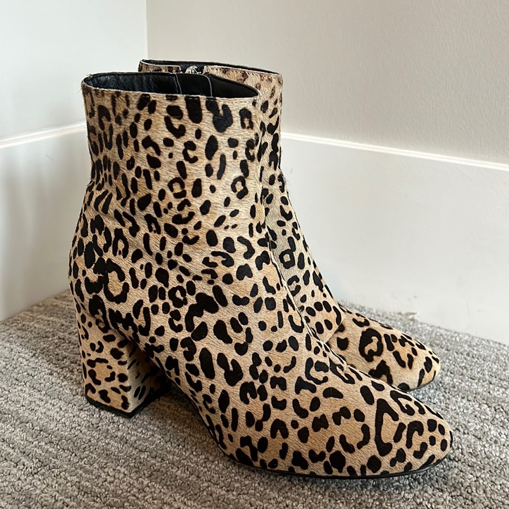 Halogen Faux Fur Cheetah Booties